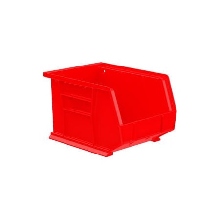 Akro-Mils Hang & Stack Storage Bin, Plastic, Red, 6 PK 30239 RED